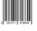 Barcode Image for UPC code 0051071816649