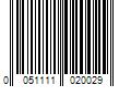 Barcode Image for UPC code 0051111020029