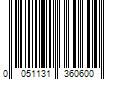 Barcode Image for UPC code 0051131360600