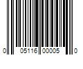 Barcode Image for UPC code 005116000050