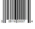 Barcode Image for UPC code 005116000074