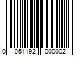 Barcode Image for UPC code 0051192000002