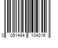 Barcode Image for UPC code 0051494104316