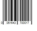 Barcode Image for UPC code 0051643700017