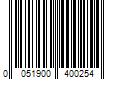 Barcode Image for UPC code 0051900400254