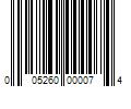 Barcode Image for UPC code 005260000074