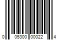 Barcode Image for UPC code 005300000224