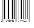 Barcode Image for UPC code 0053538314002