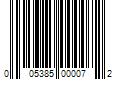 Barcode Image for UPC code 005385000072