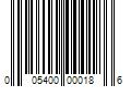 Barcode Image for UPC code 005400000186