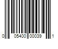 Barcode Image for UPC code 005400000391