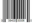 Barcode Image for UPC code 005403000060