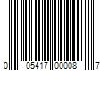 Barcode Image for UPC code 005417000087