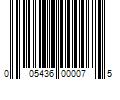 Barcode Image for UPC code 005436000075