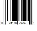 Barcode Image for UPC code 005478000071