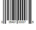 Barcode Image for UPC code 005481000075