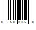 Barcode Image for UPC code 005500000260