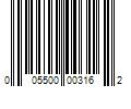 Barcode Image for UPC code 005500003162