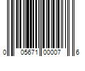 Barcode Image for UPC code 005671000076