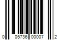 Barcode Image for UPC code 005736000072