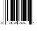 Barcode Image for UPC code 005789000074