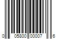 Barcode Image for UPC code 005800000076