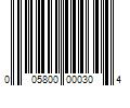 Barcode Image for UPC code 005800000304