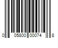 Barcode Image for UPC code 005800000748