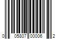 Barcode Image for UPC code 005807000062