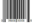 Barcode Image for UPC code 005808000085