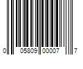 Barcode Image for UPC code 005809000077