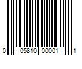 Barcode Image for UPC code 005810000011