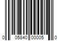 Barcode Image for UPC code 005840000050