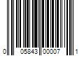 Barcode Image for UPC code 005843000071