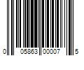 Barcode Image for UPC code 005863000075