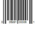 Barcode Image for UPC code 005891000061