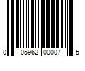 Barcode Image for UPC code 005962000075