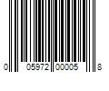 Barcode Image for UPC code 005972000058