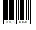 Barcode Image for UPC code 0059872000700