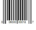 Barcode Image for UPC code 006000000187