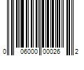 Barcode Image for UPC code 006000000262