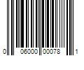 Barcode Image for UPC code 006000000781