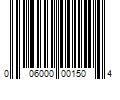 Barcode Image for UPC code 006000001504