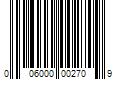 Barcode Image for UPC code 006000002709