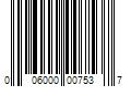 Barcode Image for UPC code 006000007537