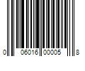 Barcode Image for UPC code 006016000058