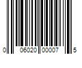 Barcode Image for UPC code 006020000075