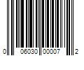 Barcode Image for UPC code 006030000072