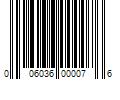 Barcode Image for UPC code 006036000076