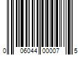 Barcode Image for UPC code 006044000075